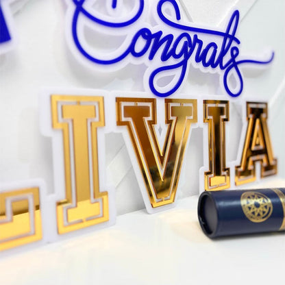 Graduation Name Sign, Graduation Party Backdrop Decoration