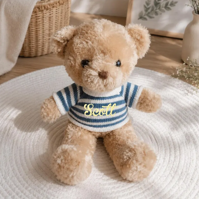Embroidered Name Teddy Bear,Personalized Stuffed Animal