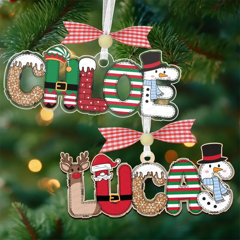 Personalized Alphabet Christmas Ornament With Name