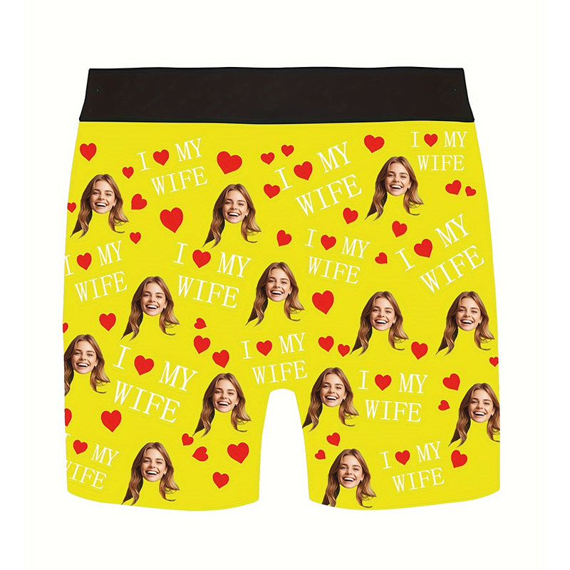 Customized Boxers with Images, Personalized Face Photo Boxers
