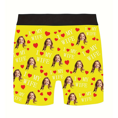 Customized Boxers with Images, Personalized Face Photo Boxers