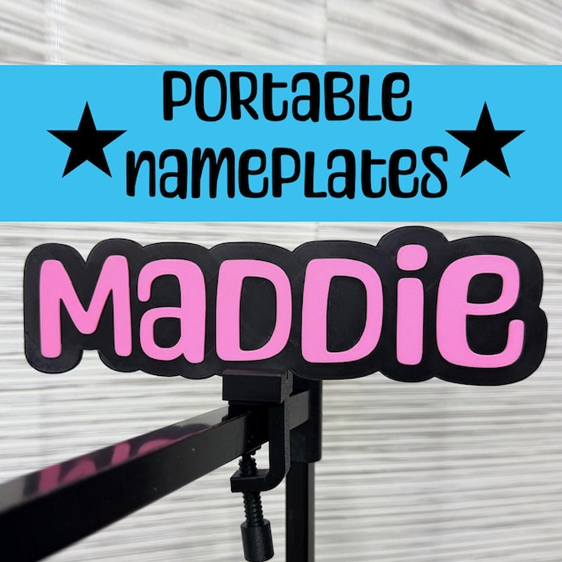 Anywhere Clamp-on Custom Nameplate: Desk, Chair, Garment Rack, Team Gifts