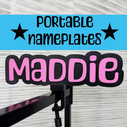 Anywhere Clamp-on Custom Nameplate: Desk, Chair, Garment Rack, Team Gifts
