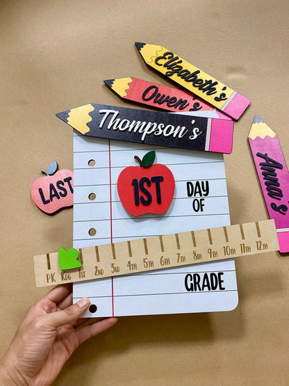 First Day of School Photo Prop, School Photos, Interchangeable School Milestones