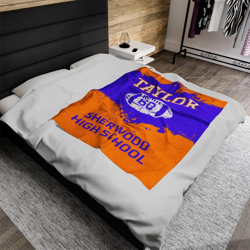 Football Blanket Personalized with Name Customized Football Team Player Gifts