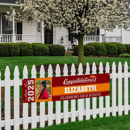 Personalized Graduation Banner w/ Photo, Name & School