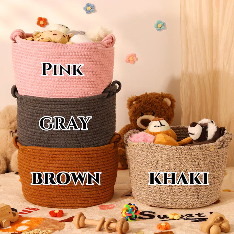 Personalized Pet Toy Basket,Cat Toy Organizer