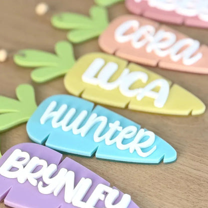 Easter Basket Carrot Tag | Personalized Carrot Easter Basket Tag