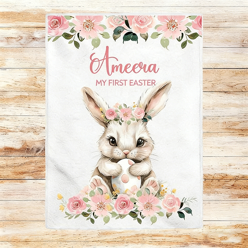 Baby’s First Easter Personalized Blanket
