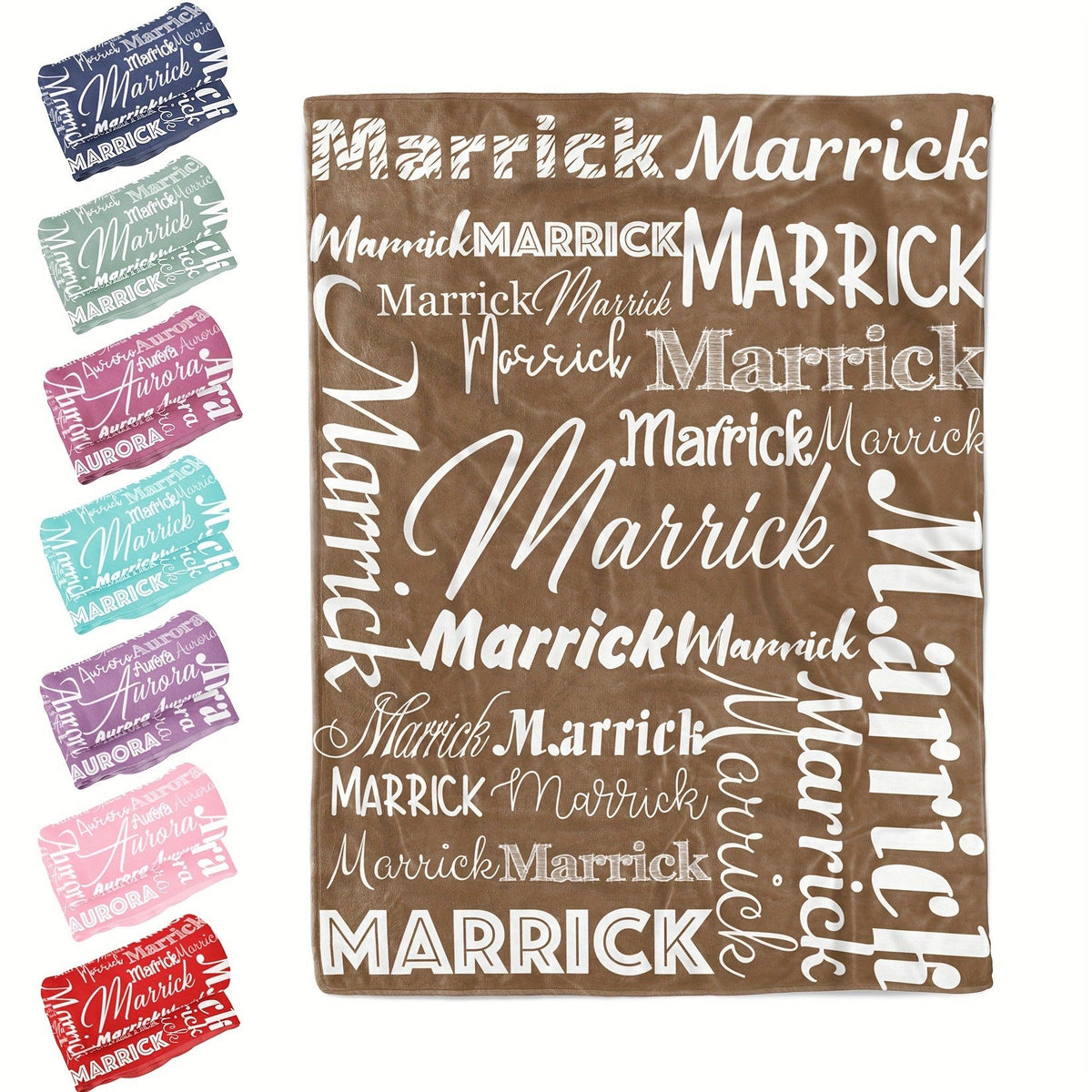 Personalized Flannel Blanket Custom with Name