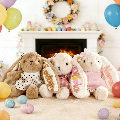 Custom Name Easter Bunny Plushies | Easter Gifts | Plush Bunny with Name