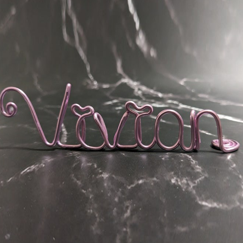 Name Plate, Wire Name Tag, Standing Desk Name