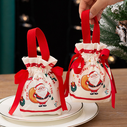 Christmas Gift Bag With Drawstring Packaging Box