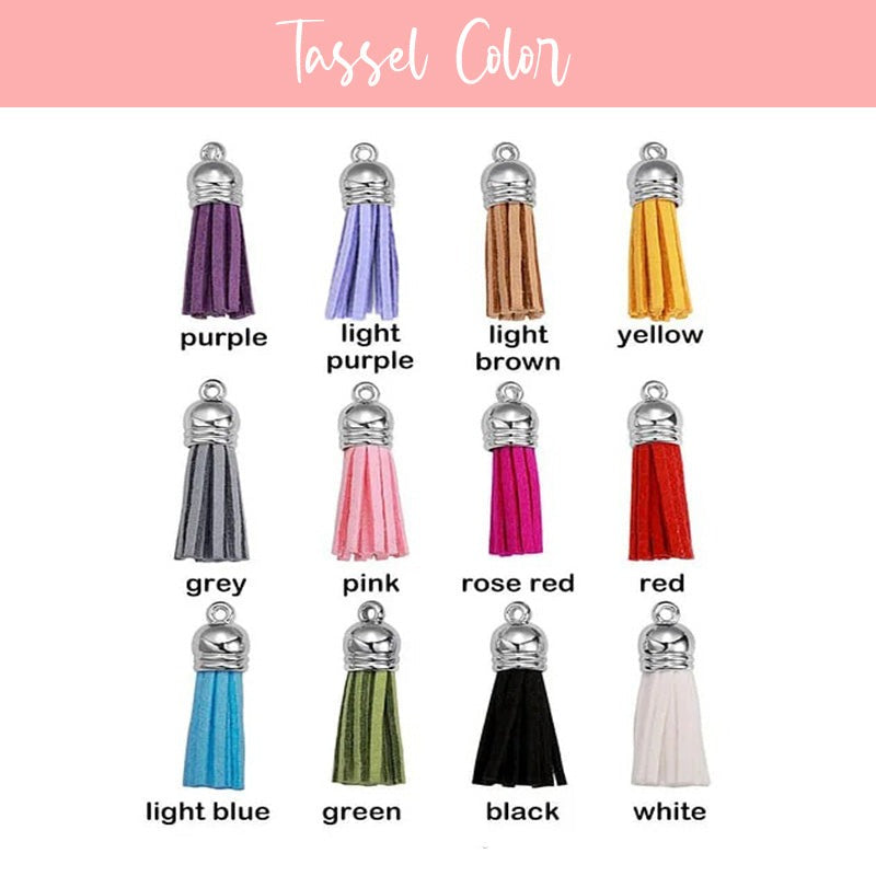 Personalized Beaded Tassel Retractable Lanyard with Name