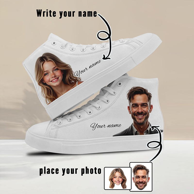 Custom High Top Sneakers: Personalized Photo Canvas Shoes