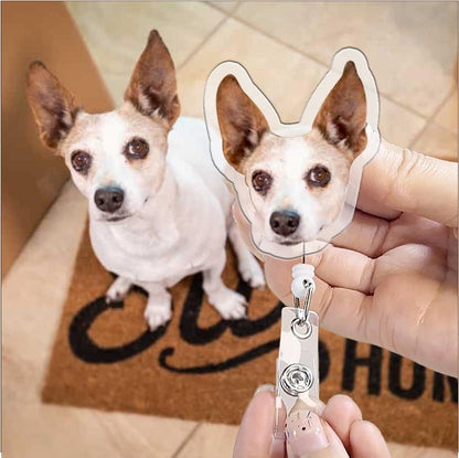 Custom Dog Badge Reel Personalized Funny Pet Badge Reel from Photo