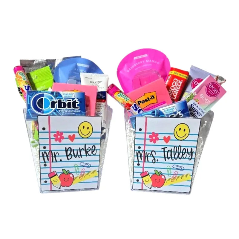 Personalized Teacher or Student Container – School Themed – End of School Year Gift