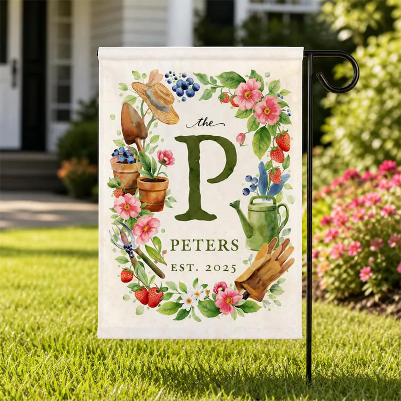 Personalized Garden Flag, Custom Yard Decor