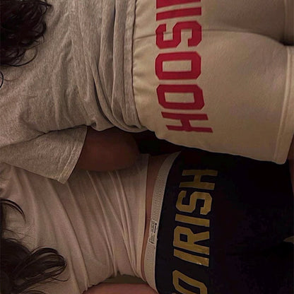 Custom college motto phrase gameday sweat shorts