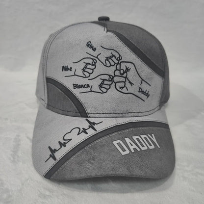 Personalized Fist Bump Daddy Grandpa Classic Cap
