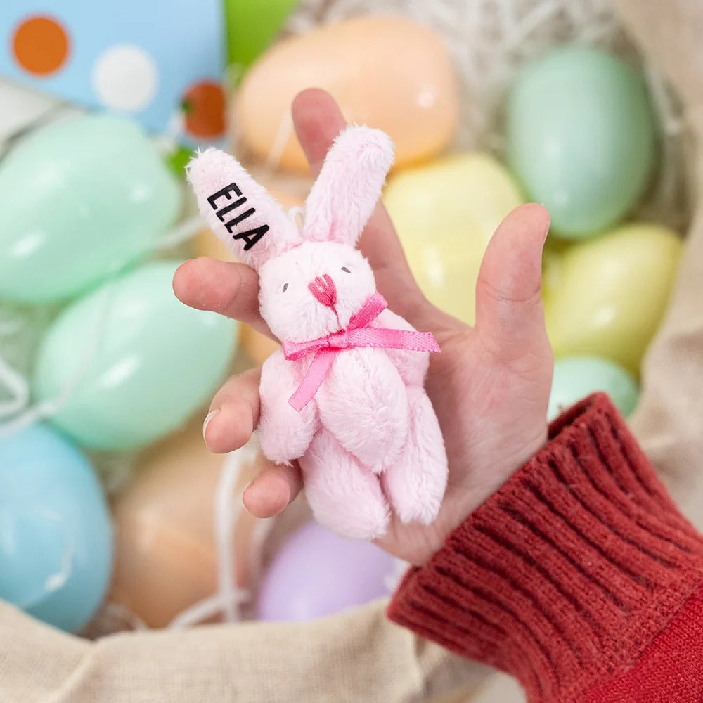 Personalized Easter Cute Tiny Plush Pocket Hug Bunny