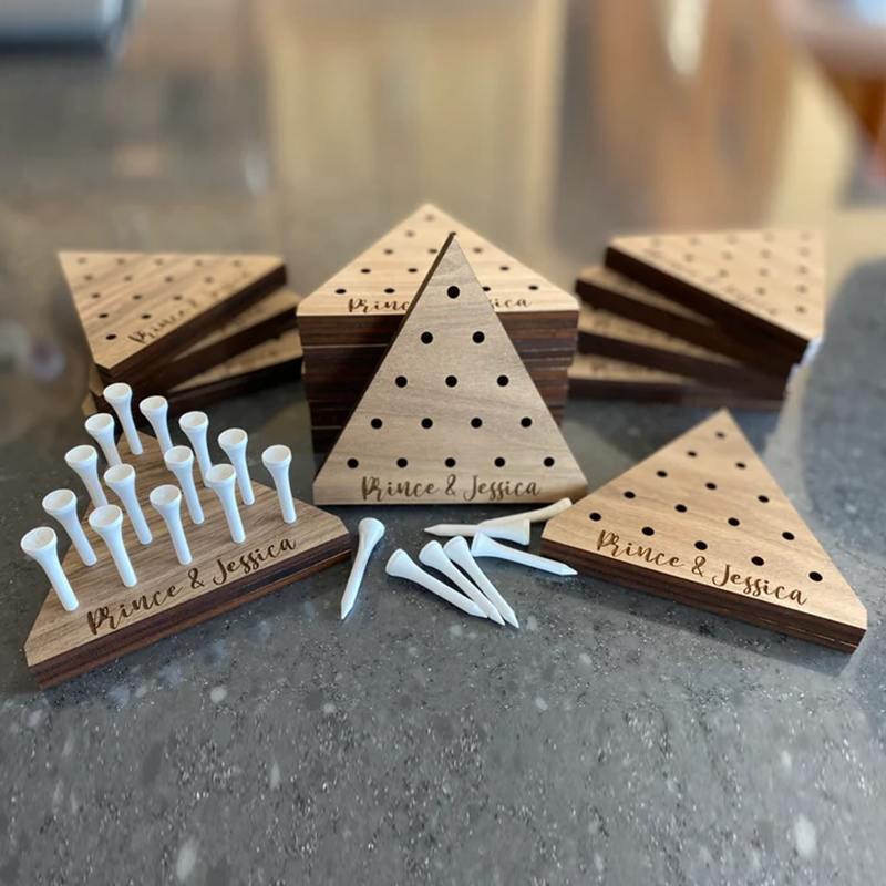 Personalized Triangle Peg Jump Game