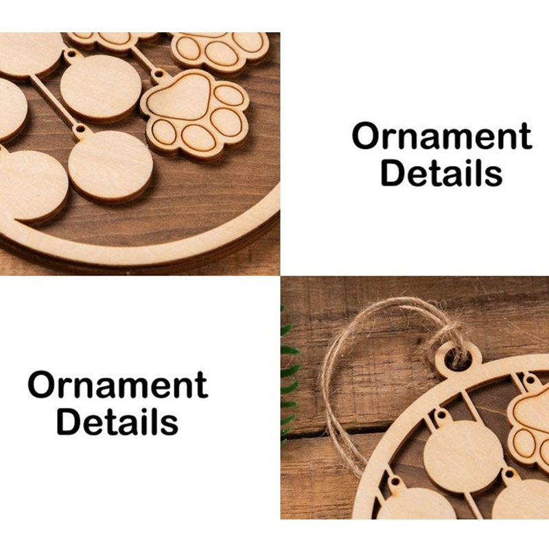 Custom Christmas Ornament,Personalized Family And Pet Ornament,Engraved Wood Ornament,Family And Pet Christmas Gift Decor