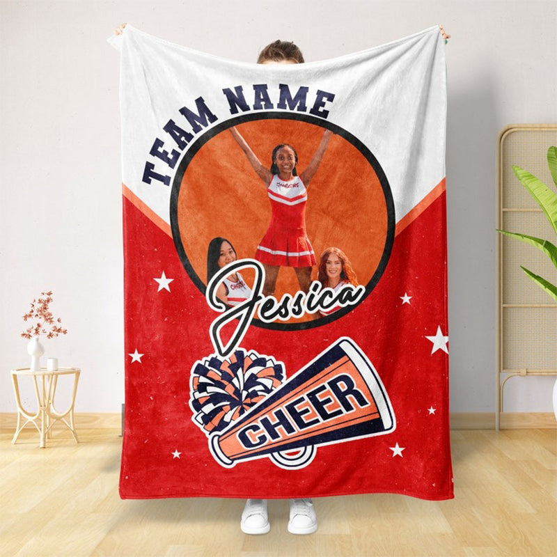 Personalized Cheerleading Blanket - Transfer Your Cheer Team