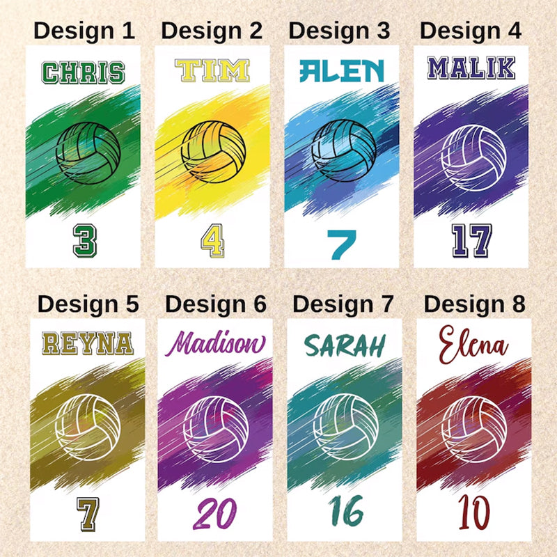 Custom Volleyball Team Towel, Personalized Team Gift