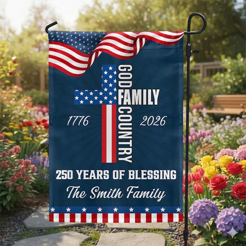 America 250th Anniversary Garden Flag