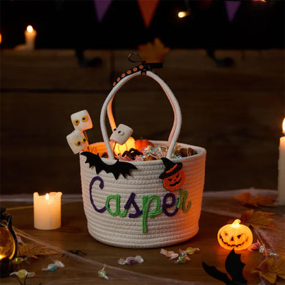 Custom Halloween Treat Bag with Name – Trick or Treat Basket