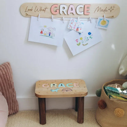 Look What I Made Sign Personalized Art Display For Kids Wall Nursery Decor