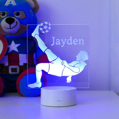 Personalised Football Night Light| Football Night Lamp | Children's Lights | Kids Bedrooms | Football Nursery Decor