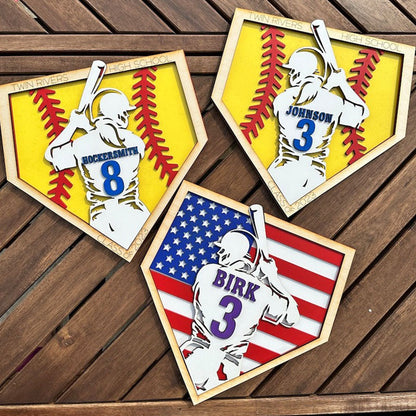 Personalized Baseball Gift for Boys, 3D Baseball Plaque, Softball Name Sign for Boy or Girl Ball Player