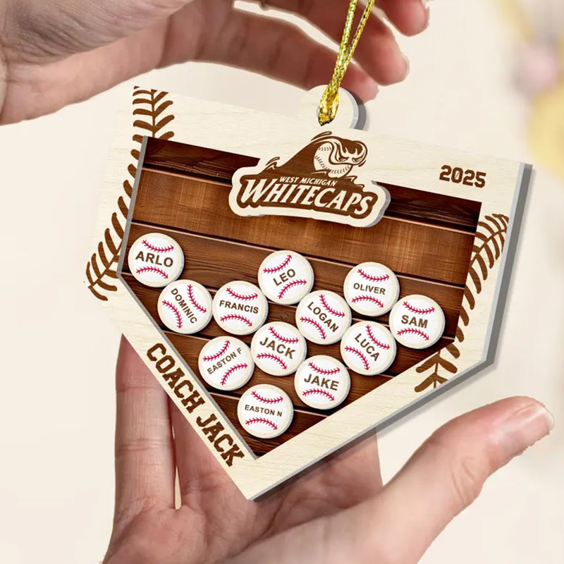 Personalized Baseball Coach Christmas Gift, Custom Softball Coach Gift