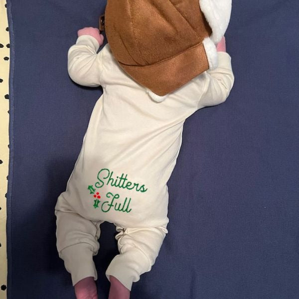 Merry Christmas Shitters Full Unisex Onesies, Ugly Christmas Baby Outfit
