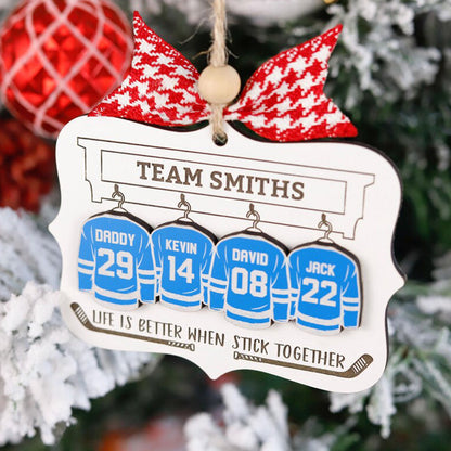 Hockey Ornament Personalized Hockey Family Christmas Gifts