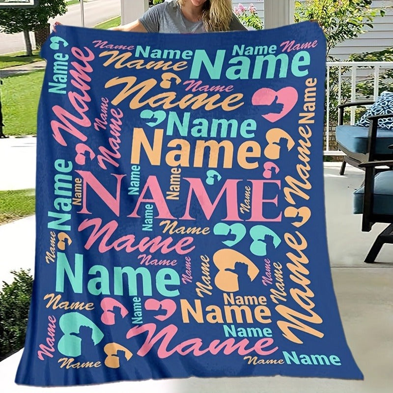 Creative Blanket, Custom Name Blanket, Soft Blanket For Bedroom Sofa