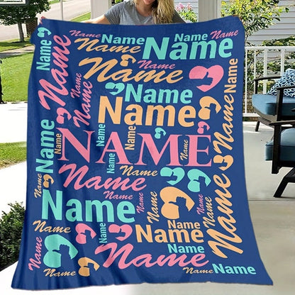 Creative Blanket, Custom Name Blanket, Soft Blanket For Bedroom Sofa