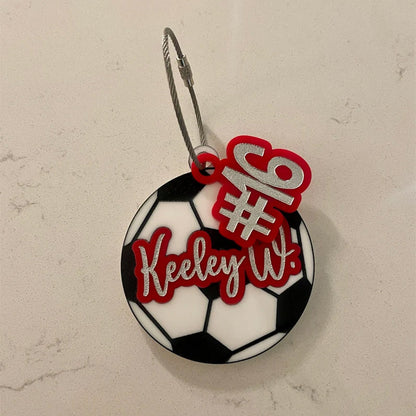 Soccer Bag Tag or keychain
