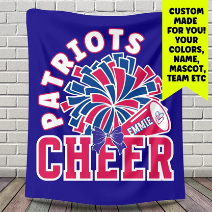 Cheerleader Blanket, Personalized Cheerleading Gift
