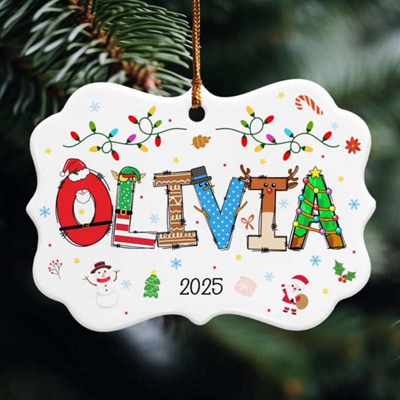 Personalized Boys Girls Christmas Ornament
