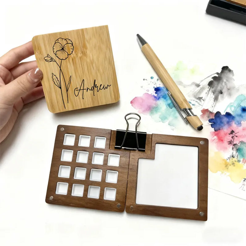 Portable watercolor set, Creative gift idea, Art supplies for journaling