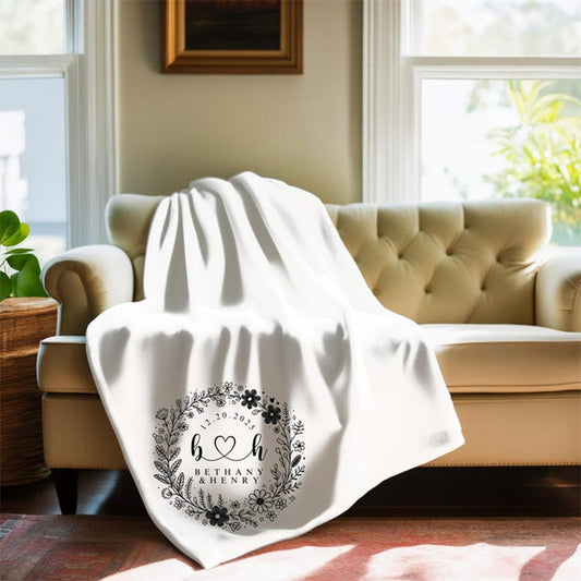 Personalized Wedding Blanket for Couple