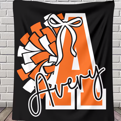 Custom Cheerleading Blanket Personalized with Cheerleaders Name