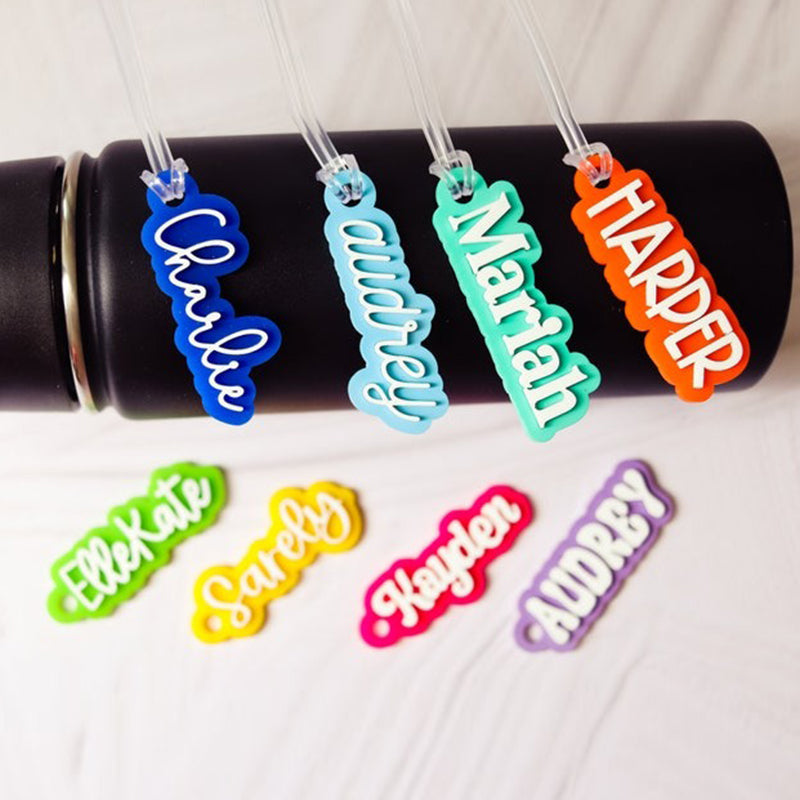 Custom Name Water Bottle Tag, Backpack Name Tag