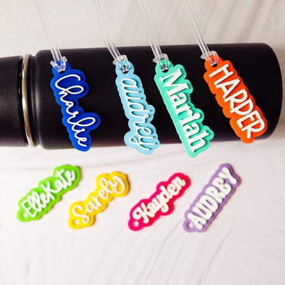 Custom Name Water Bottle Tag, Backpack Name Tag