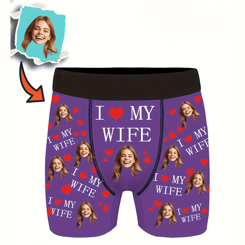 Customized Boxers with Images, Personalized Face Photo Boxers
