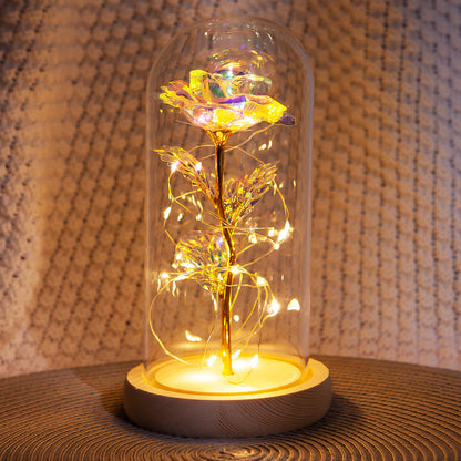 Galaxy Rose Flower Gifts,Personalized Galaxy Rose Night Light