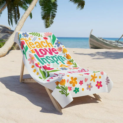 Personalized Teacher Beach Towel, Teacher Appreciation Gift